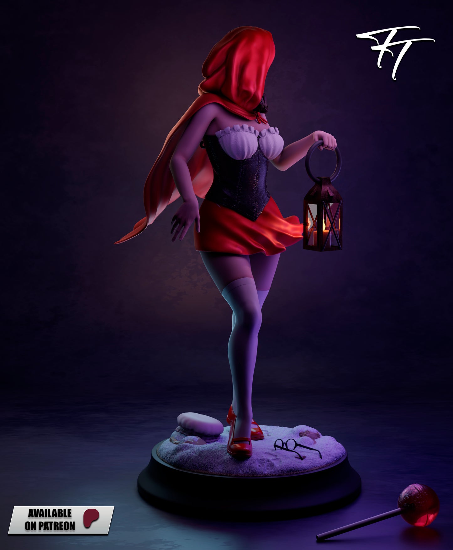 Little Red Riding Hood Statue