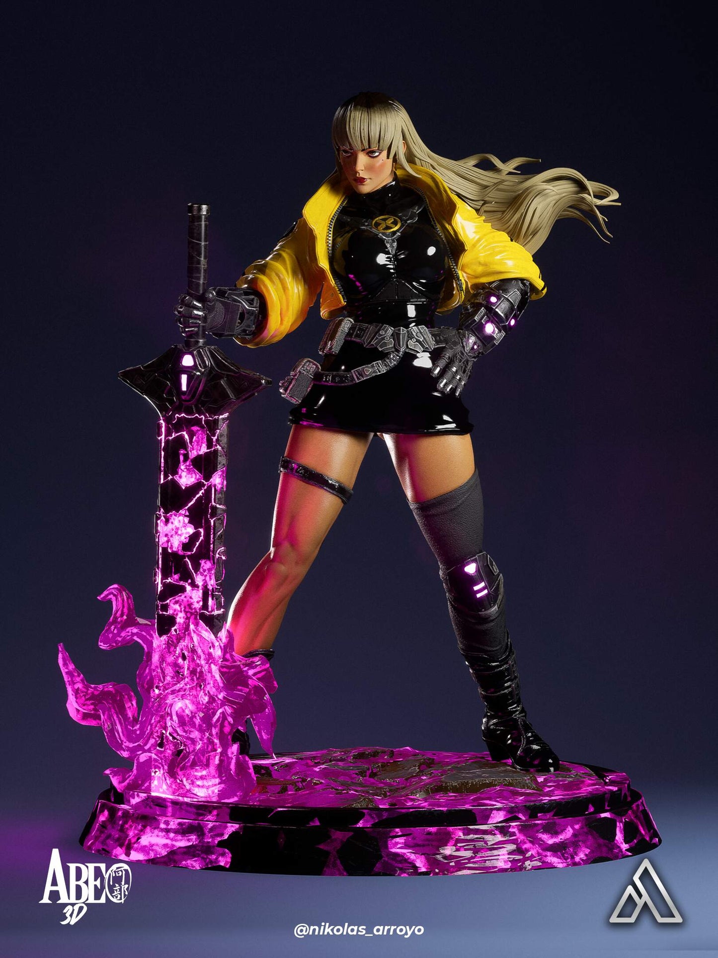 Magik Cyberpunk Statue 3D-Printed Kit