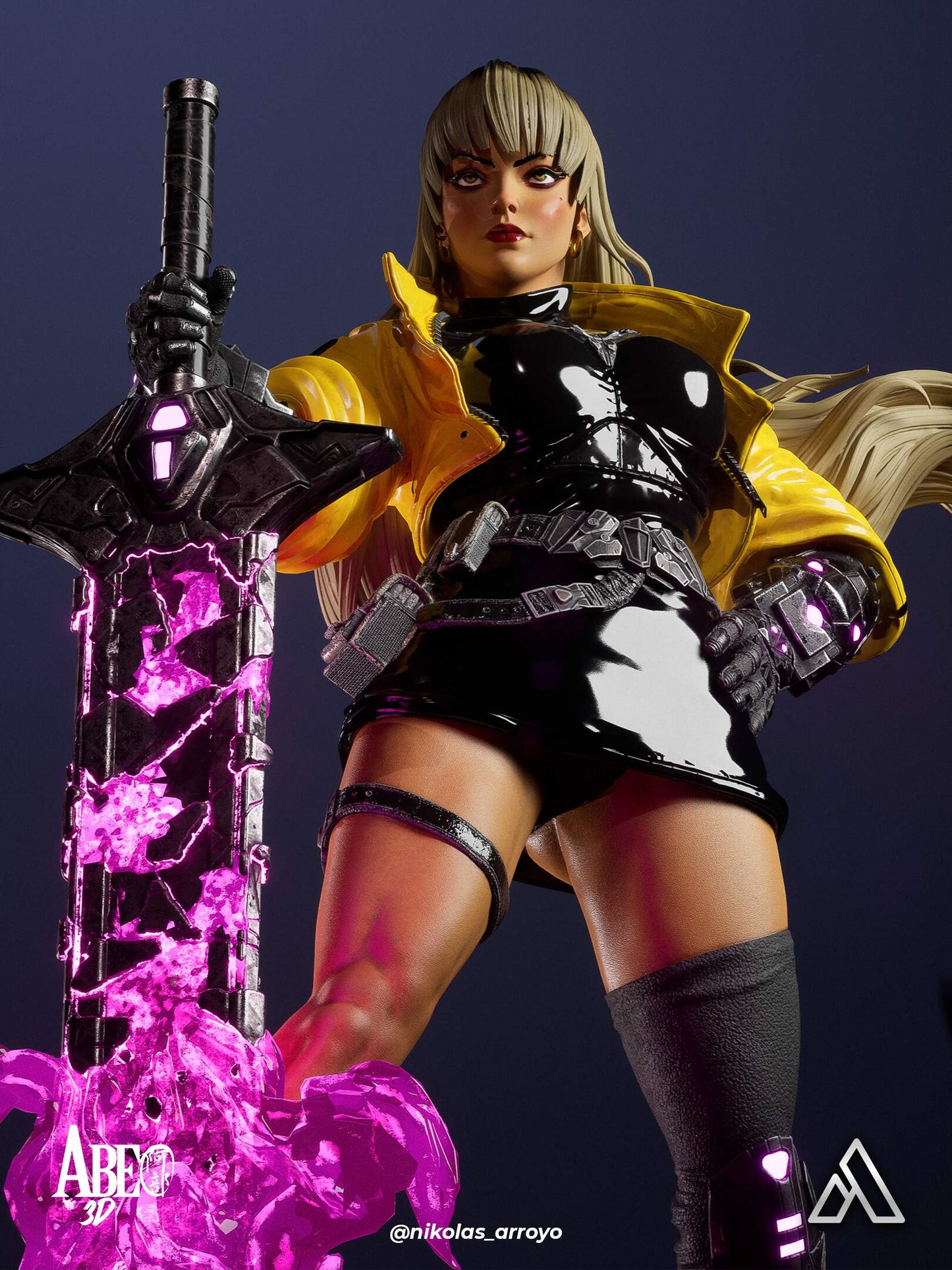 Magik Cyberpunk Statue 3D-Printed Kit