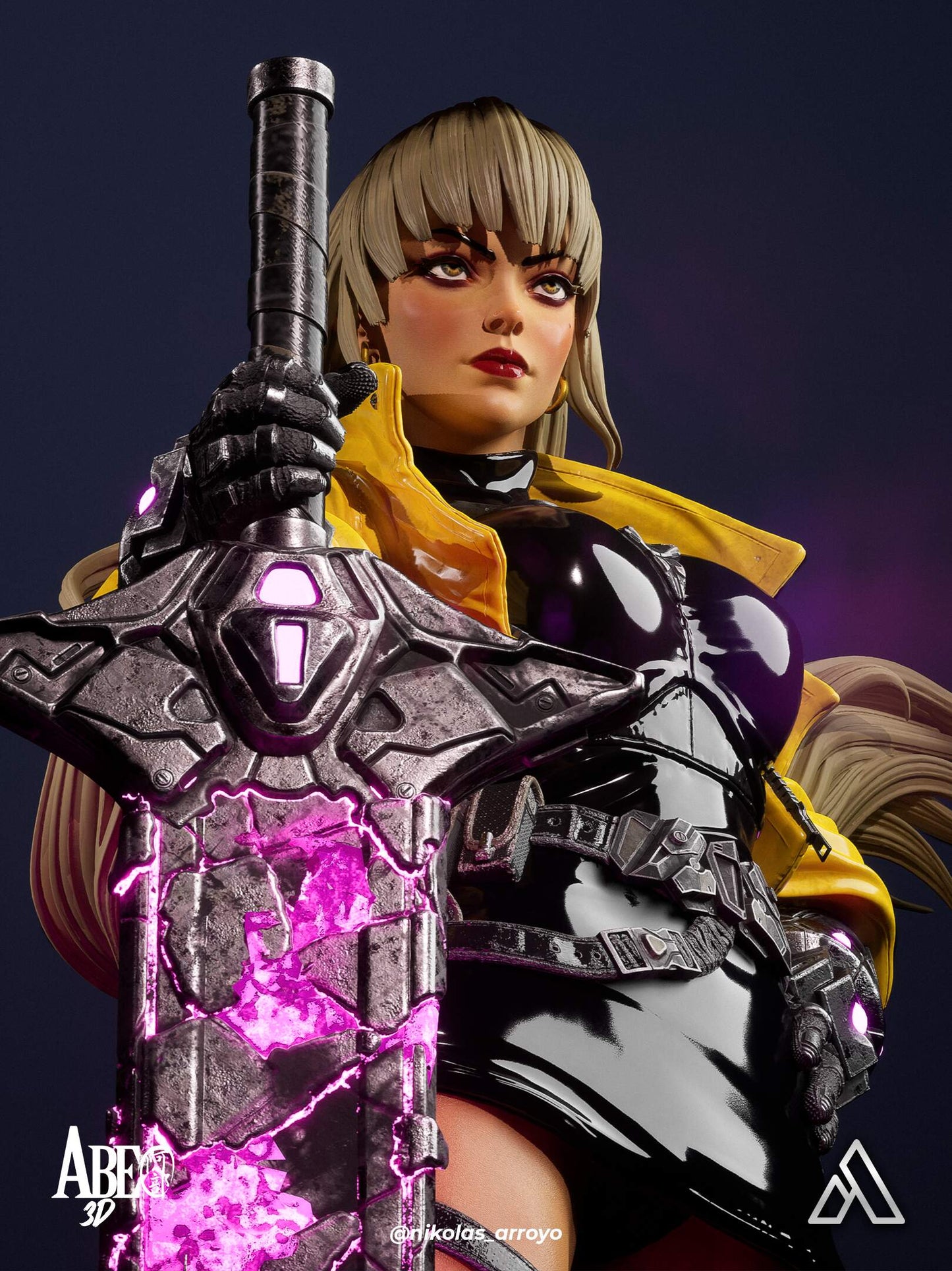 Magik Cyberpunk Statue 3D-Printed Kit