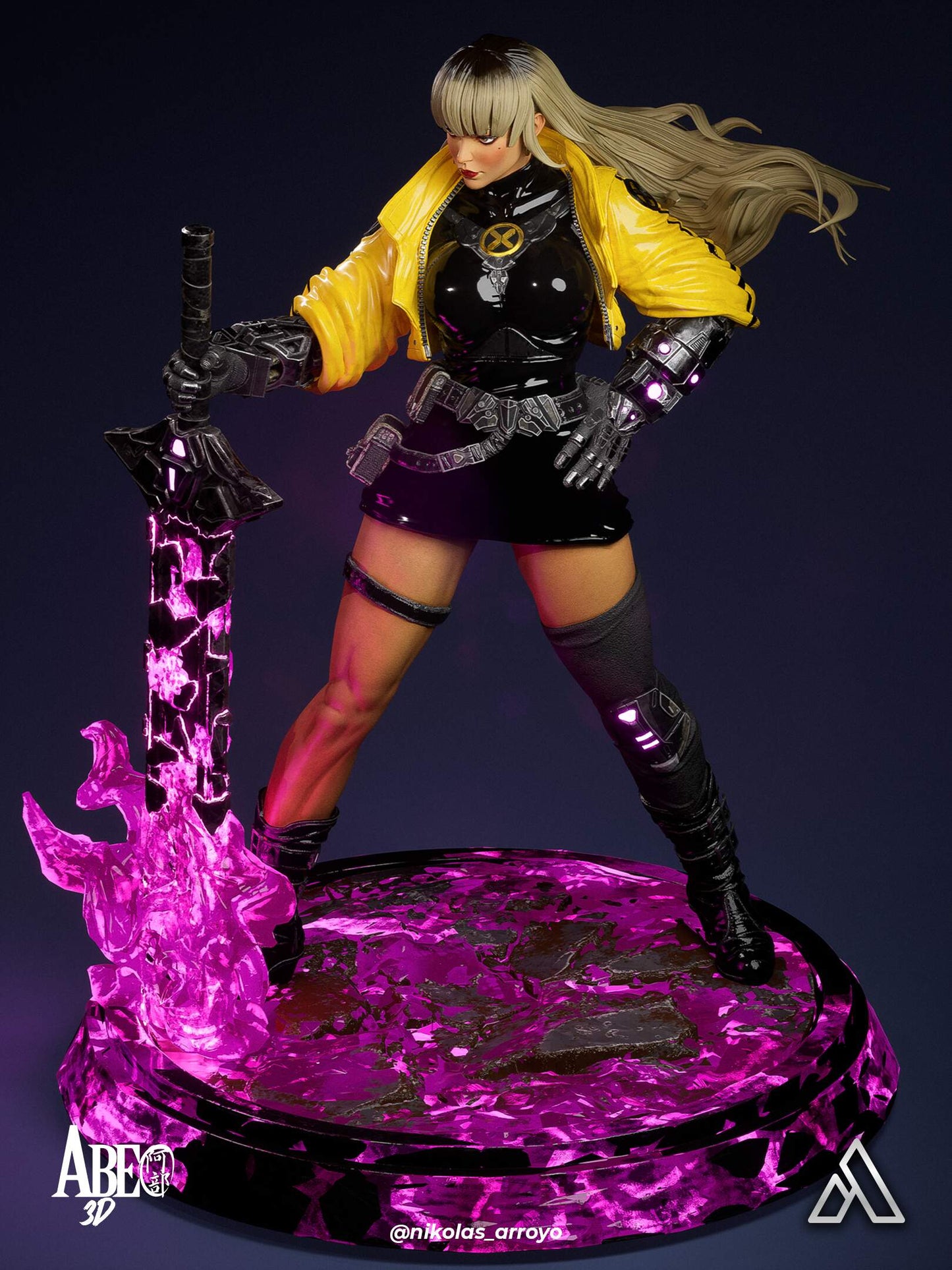 Magik Cyberpunk Statue 3D-Printed Kit