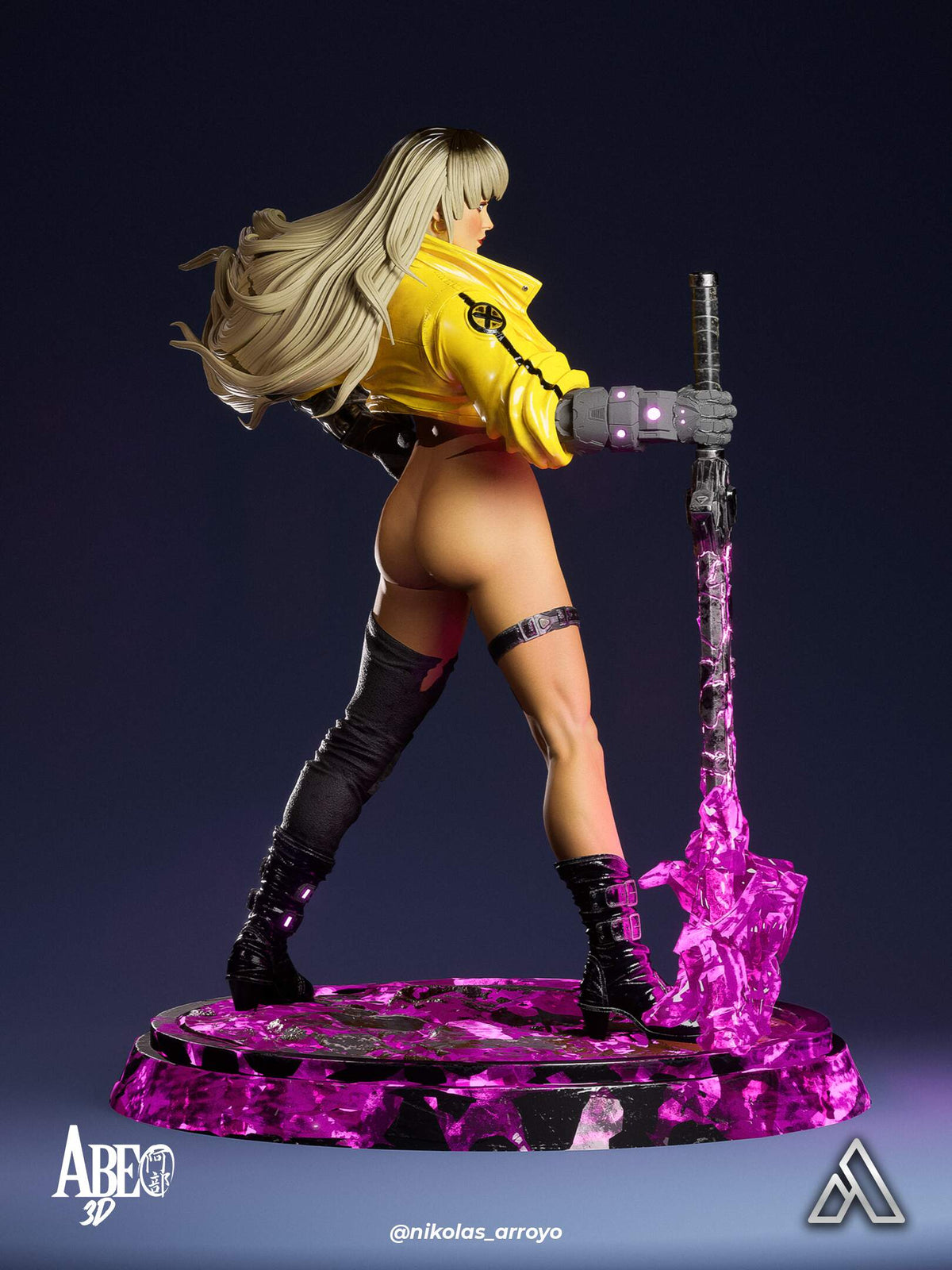 Magik Cyberpunk Statue 3D-Printed Kit