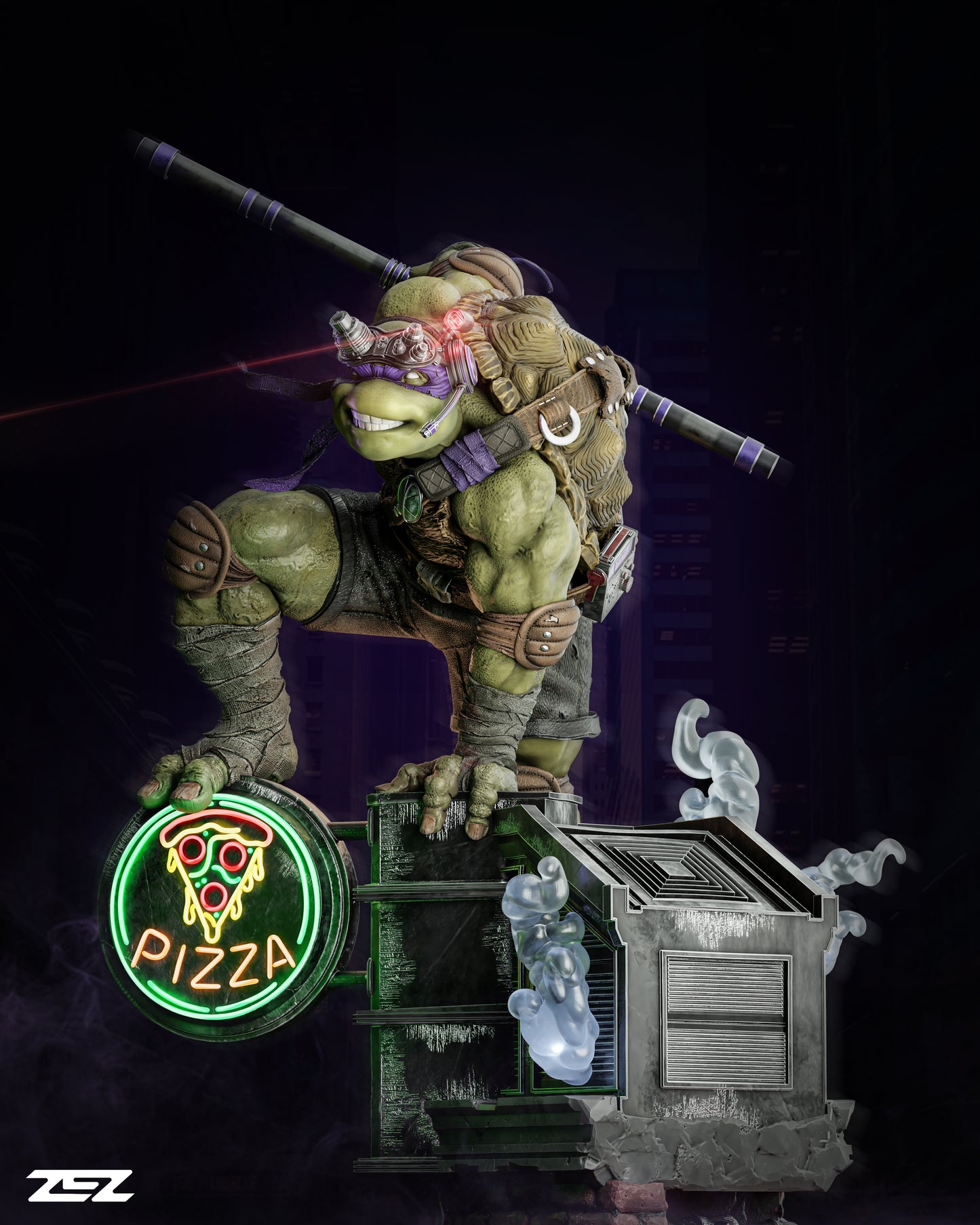Donatello TMNT Statue 3D-Printed Kit