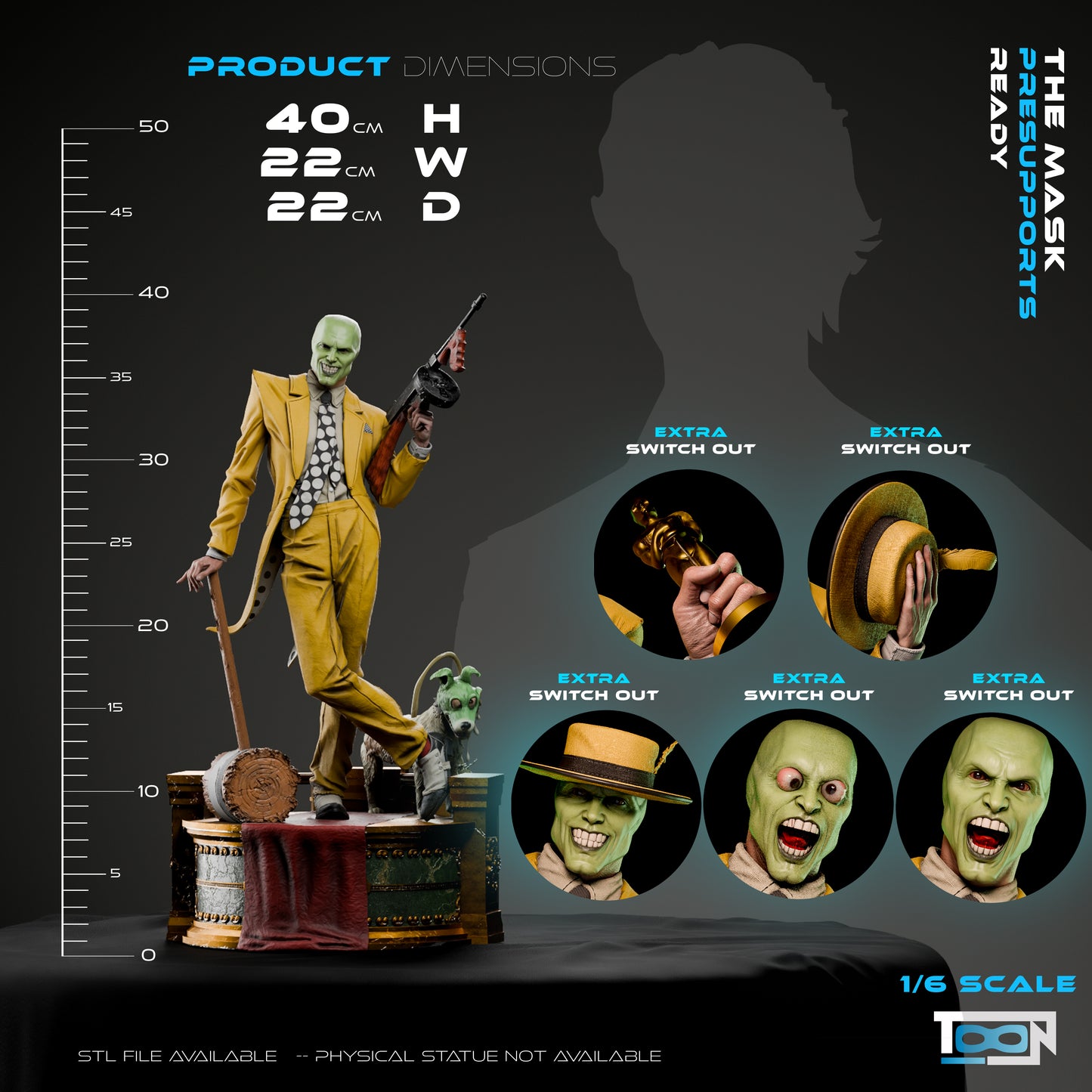 The Mask Statue 3D-Printed Kit
