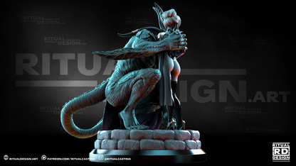 Miah And Korg Statue