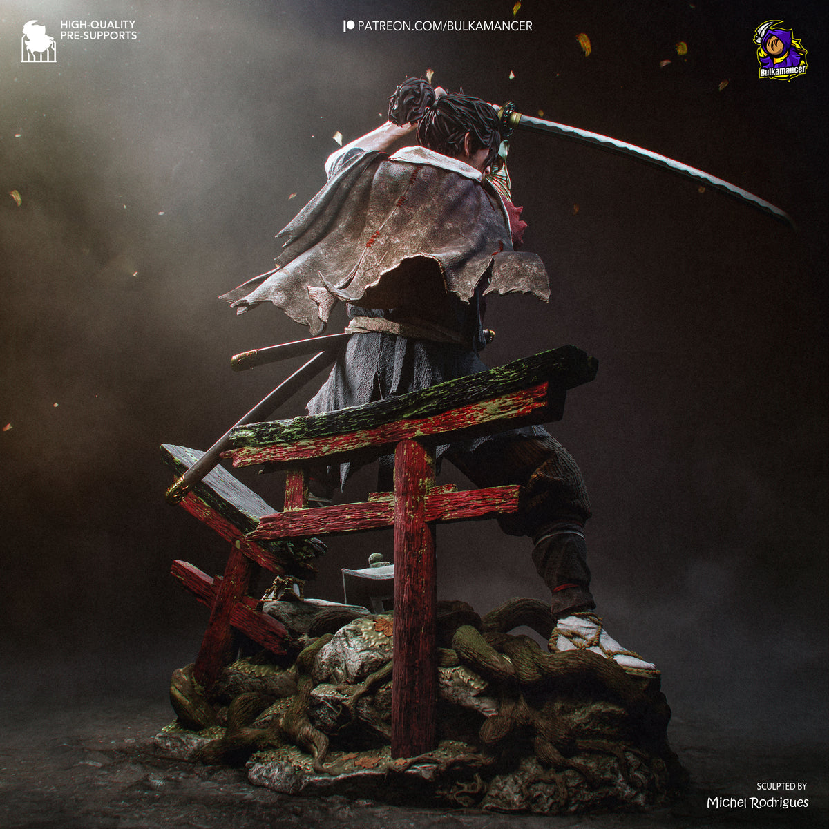 Miyamoto Musashi Statue 3D-Printed Kit