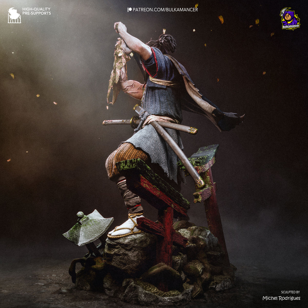 Miyamoto Musashi Statue 3D-Printed Kit
