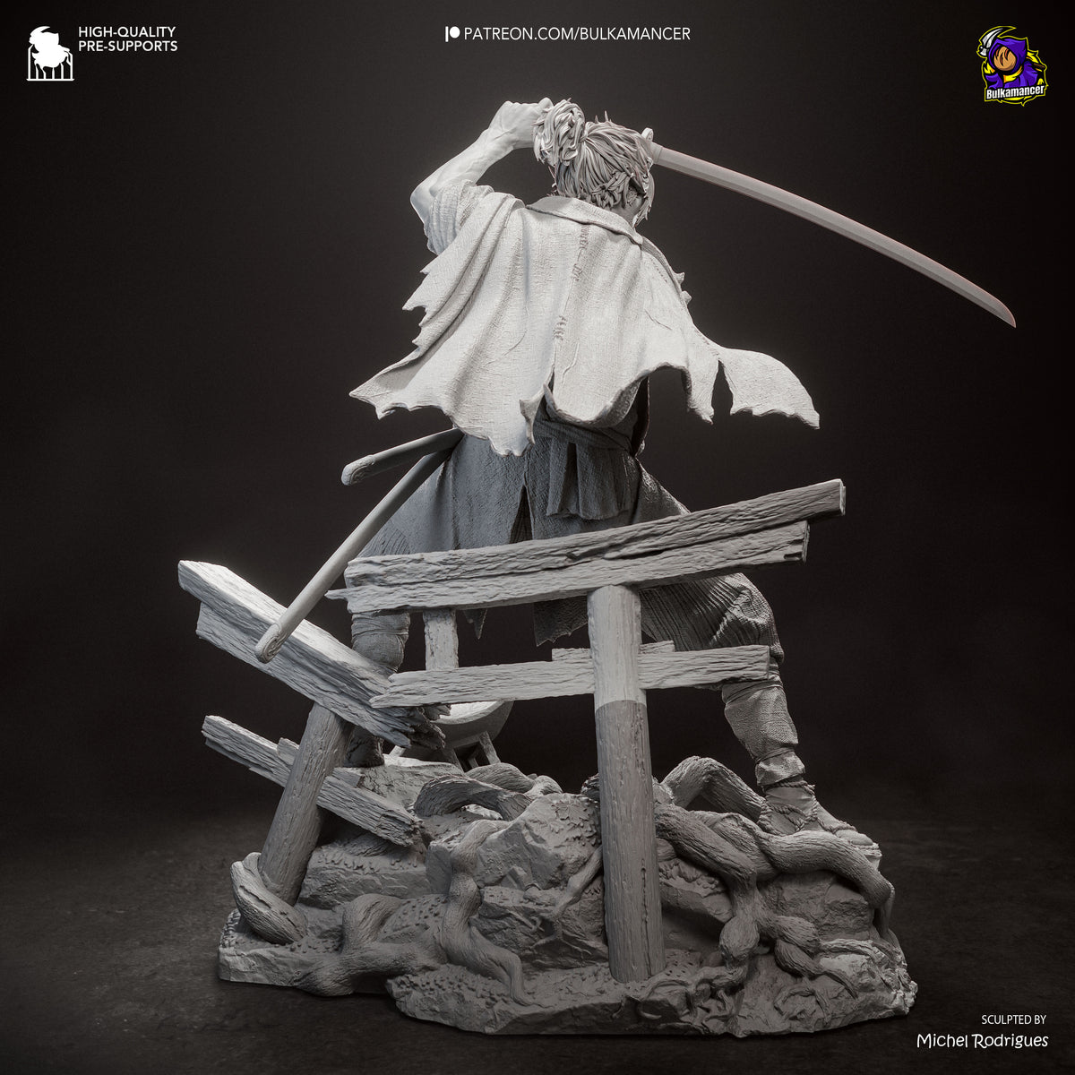 Miyamoto Musashi Statue 3D-Printed Kit