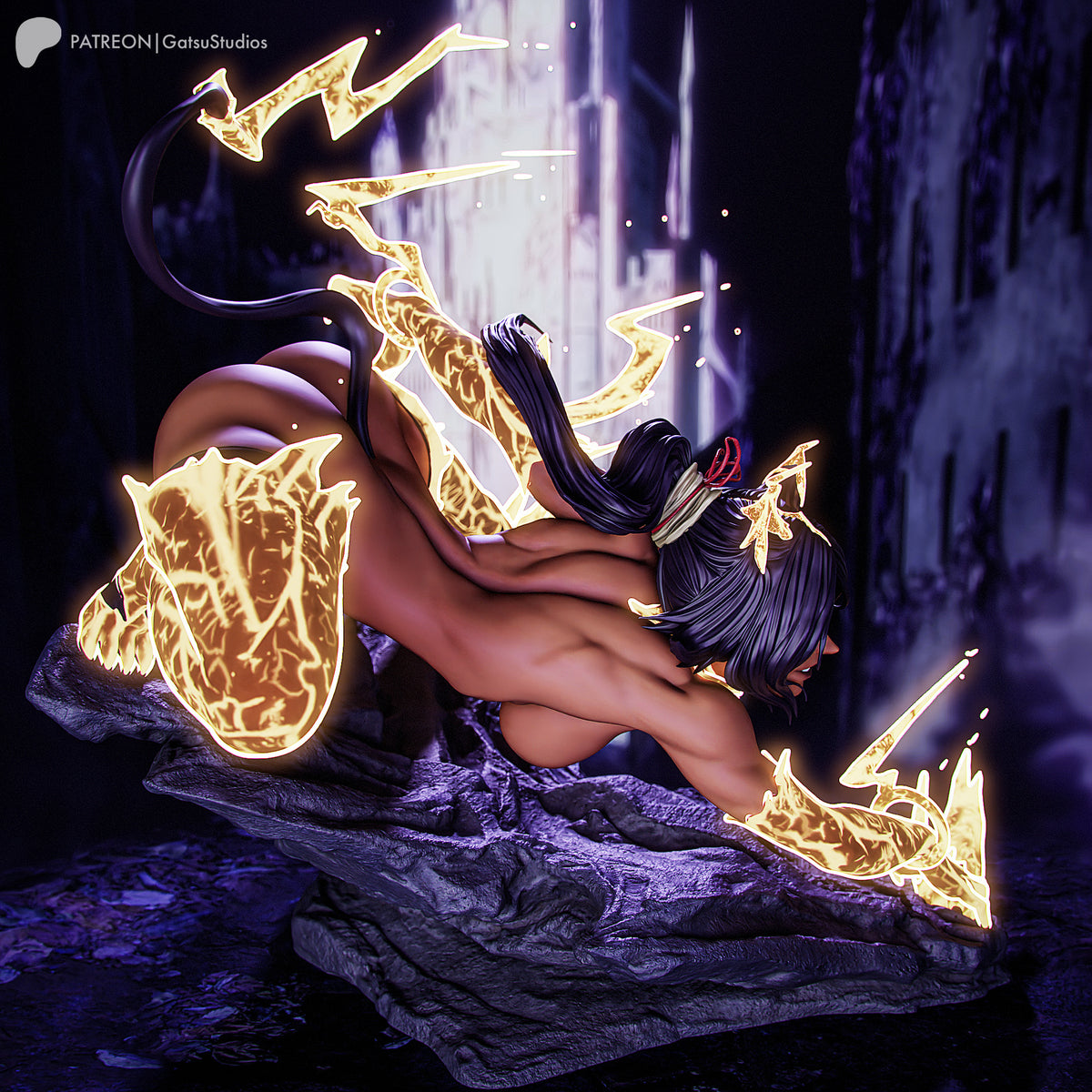 Yoruichi Shihōin Statue 3D-Printed Kit