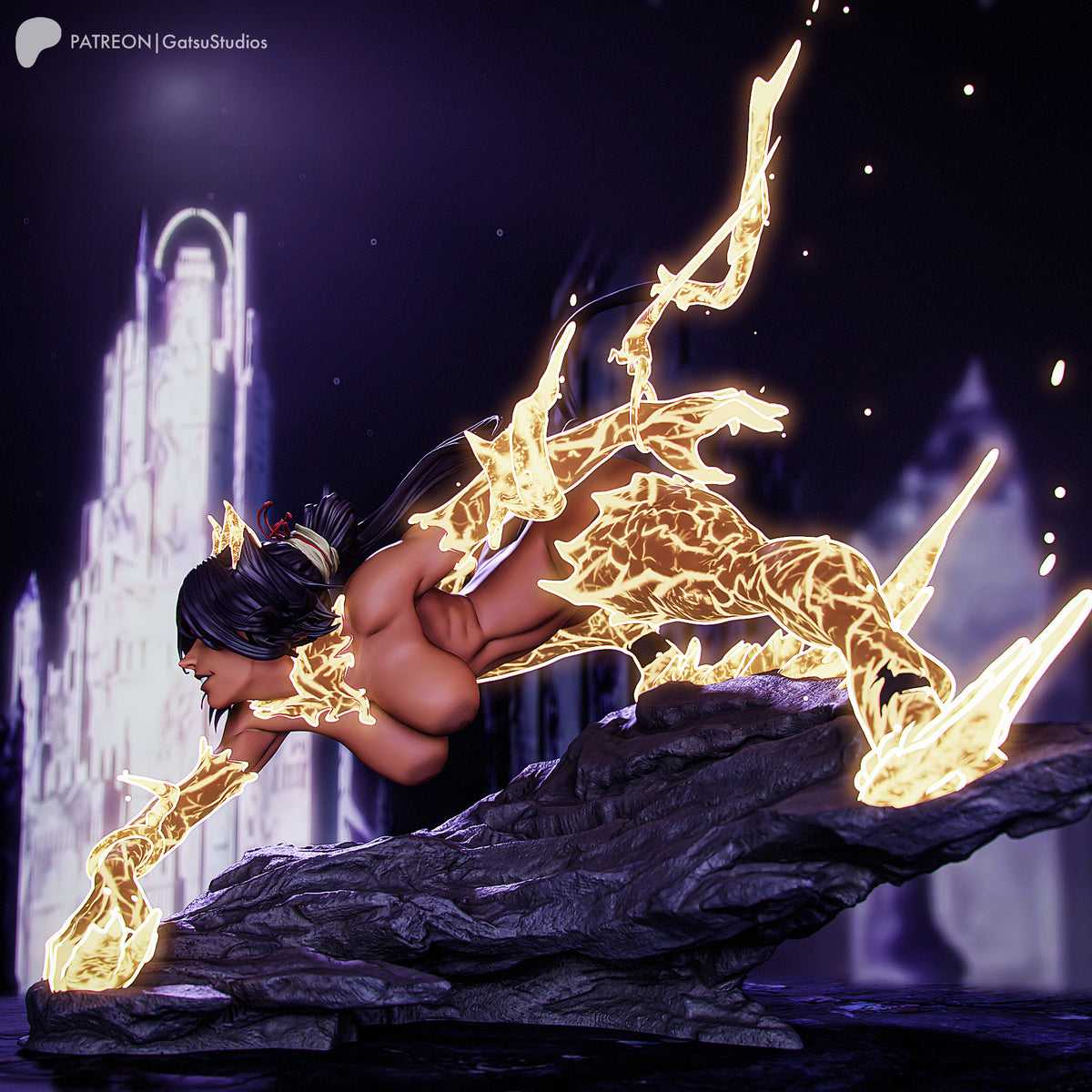 Yoruichi Shihōin Statue 3D-Printed Kit