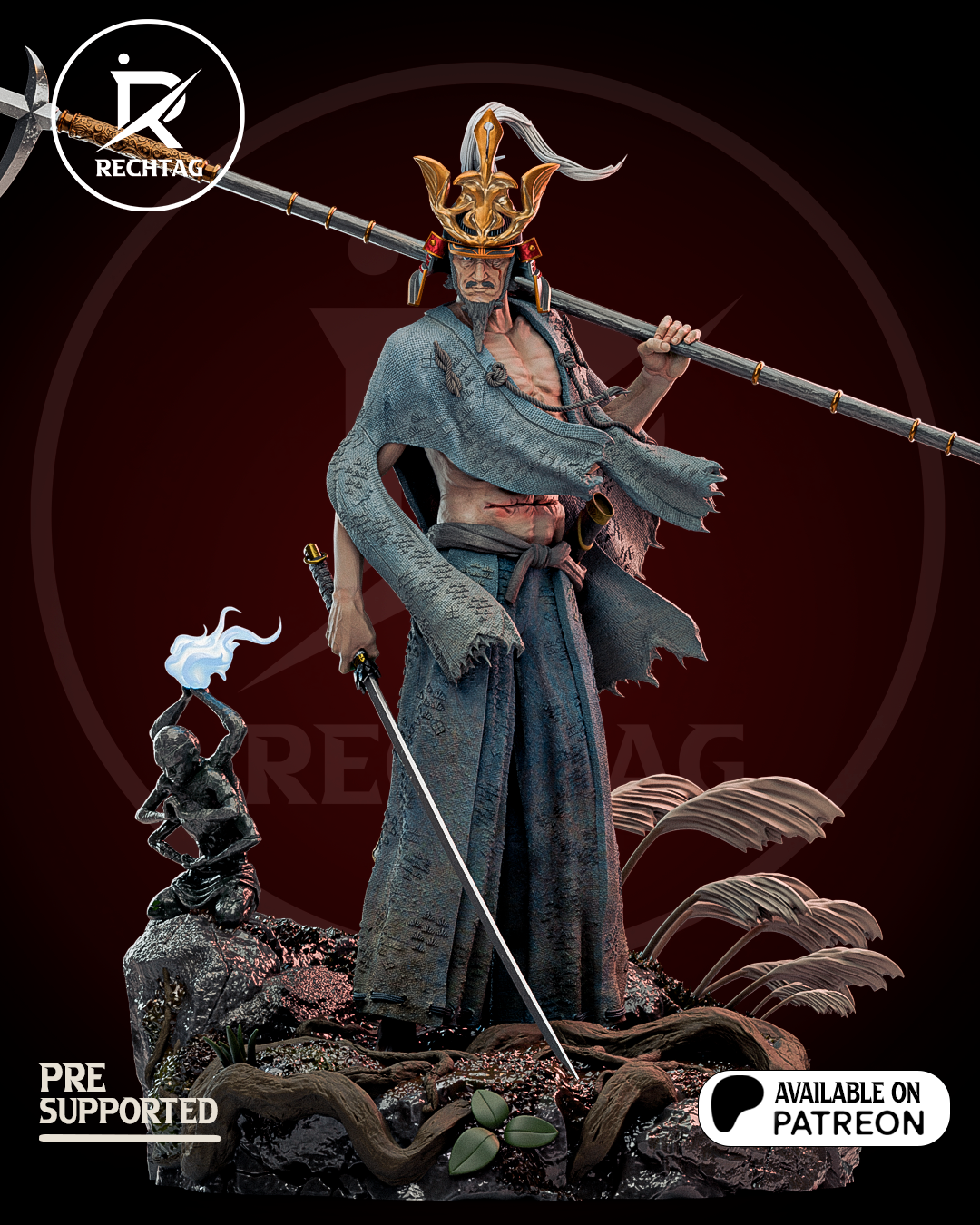 Isshin Ashina Statue 3D-Printed Kit