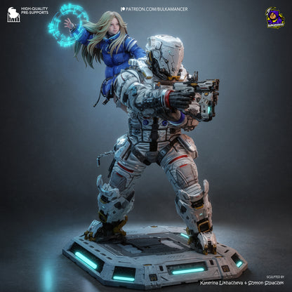 Diana And Hugh Statue 3D-Printed Kit