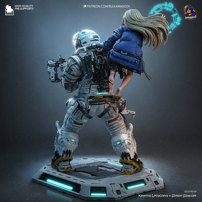 Diana And Hugh Statue 3D-Printed Kit