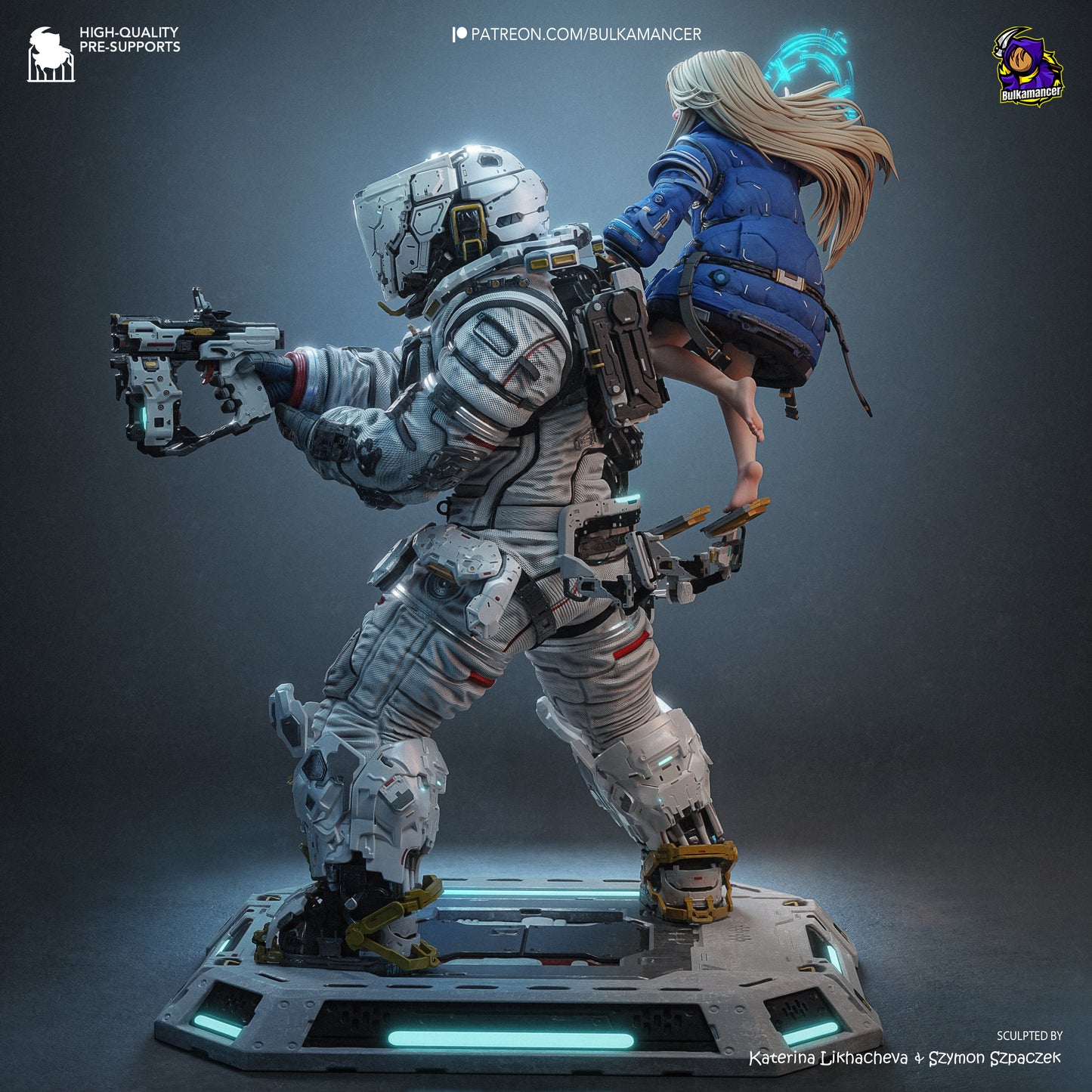 Diana And Hugh Statue 3D-Printed Kit