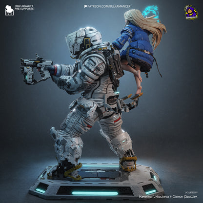 Diana And Hugh Statue 3D-Printed Kit