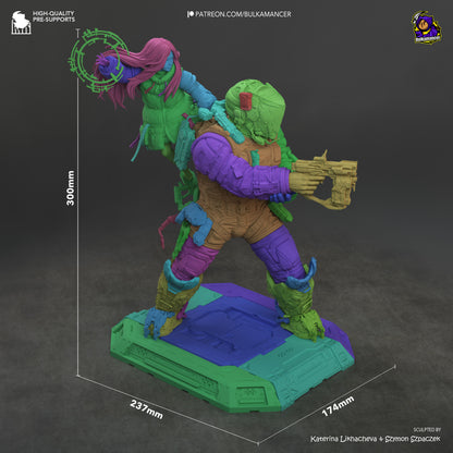 Diana And Hugh Statue 3D-Printed Kit
