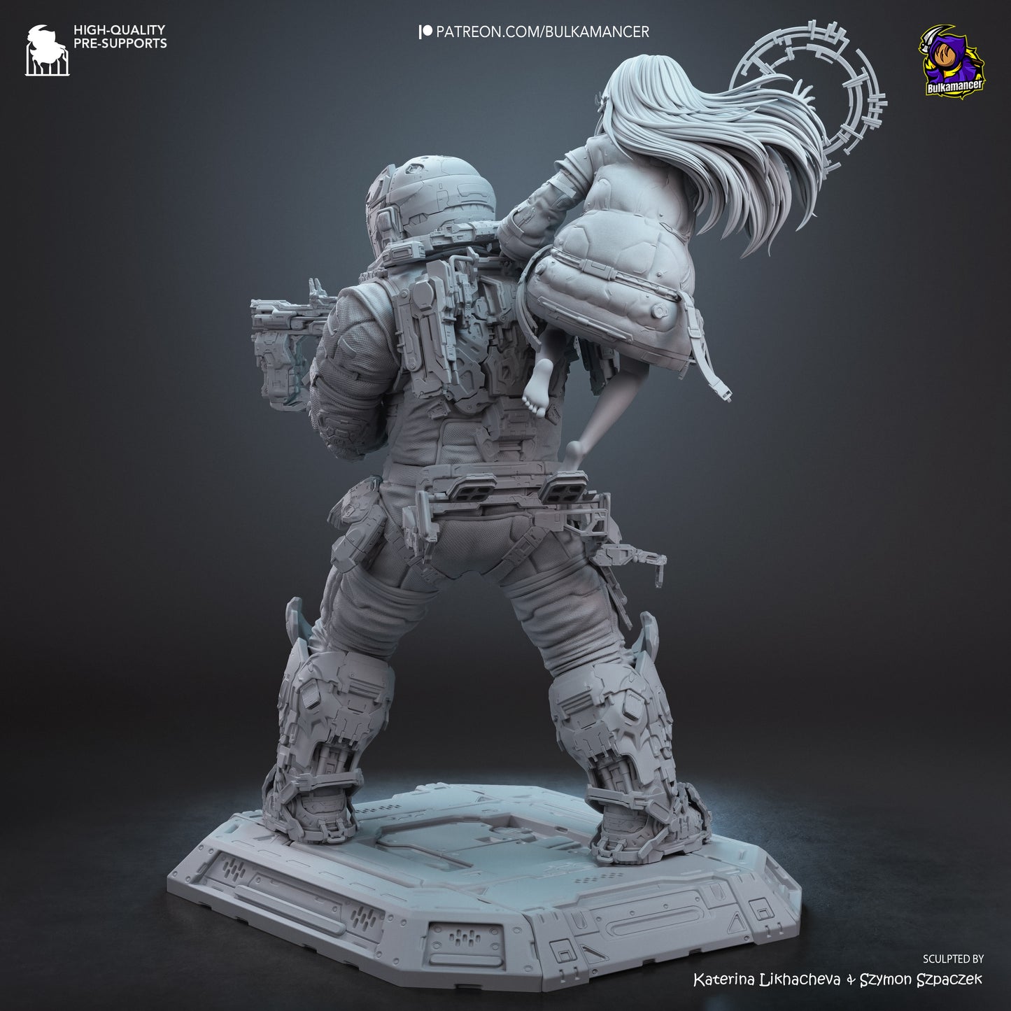 Diana And Hugh Statue 3D-Printed Kit
