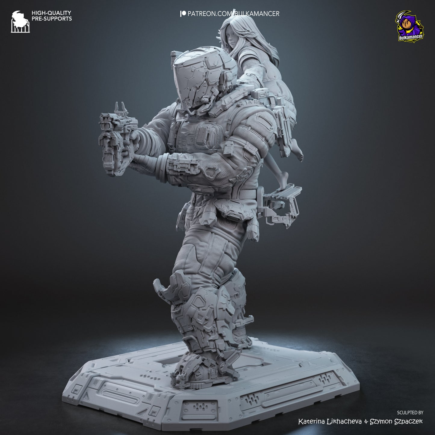 Diana And Hugh Statue 3D-Printed Kit