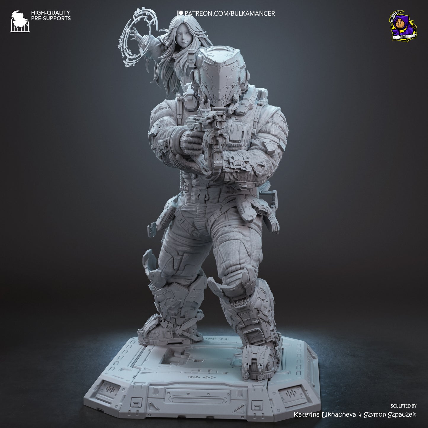Diana And Hugh Statue 3D-Printed Kit