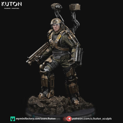 Major William Cage Statue 3D-Printed Kit