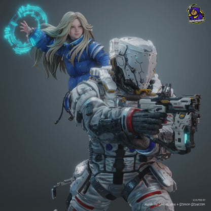 Diana And Hugh Statue 3D-Printed Kit