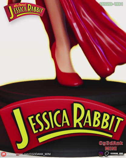 Jessica Rabbit Statue 3D-Printed Kit