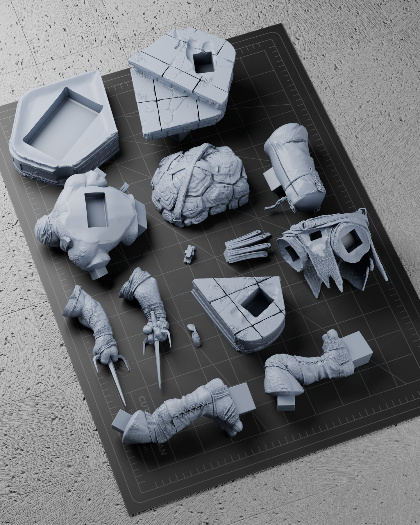 Raphael TMNT Statue 3D-Printed Kit