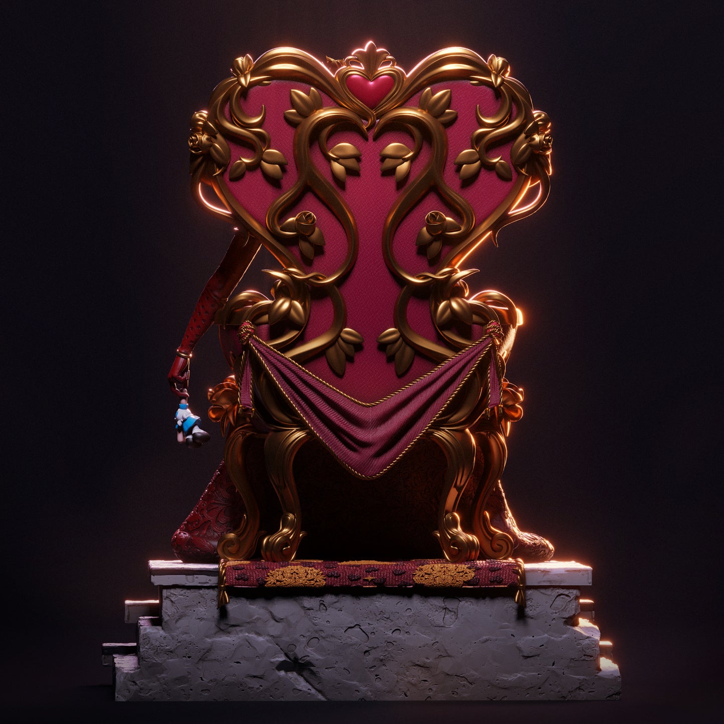 Queen Of Hearts Statue