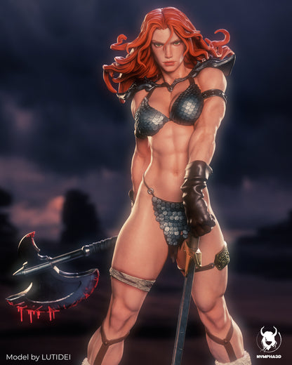 Red Sonja Statue 3D-Printed Kit