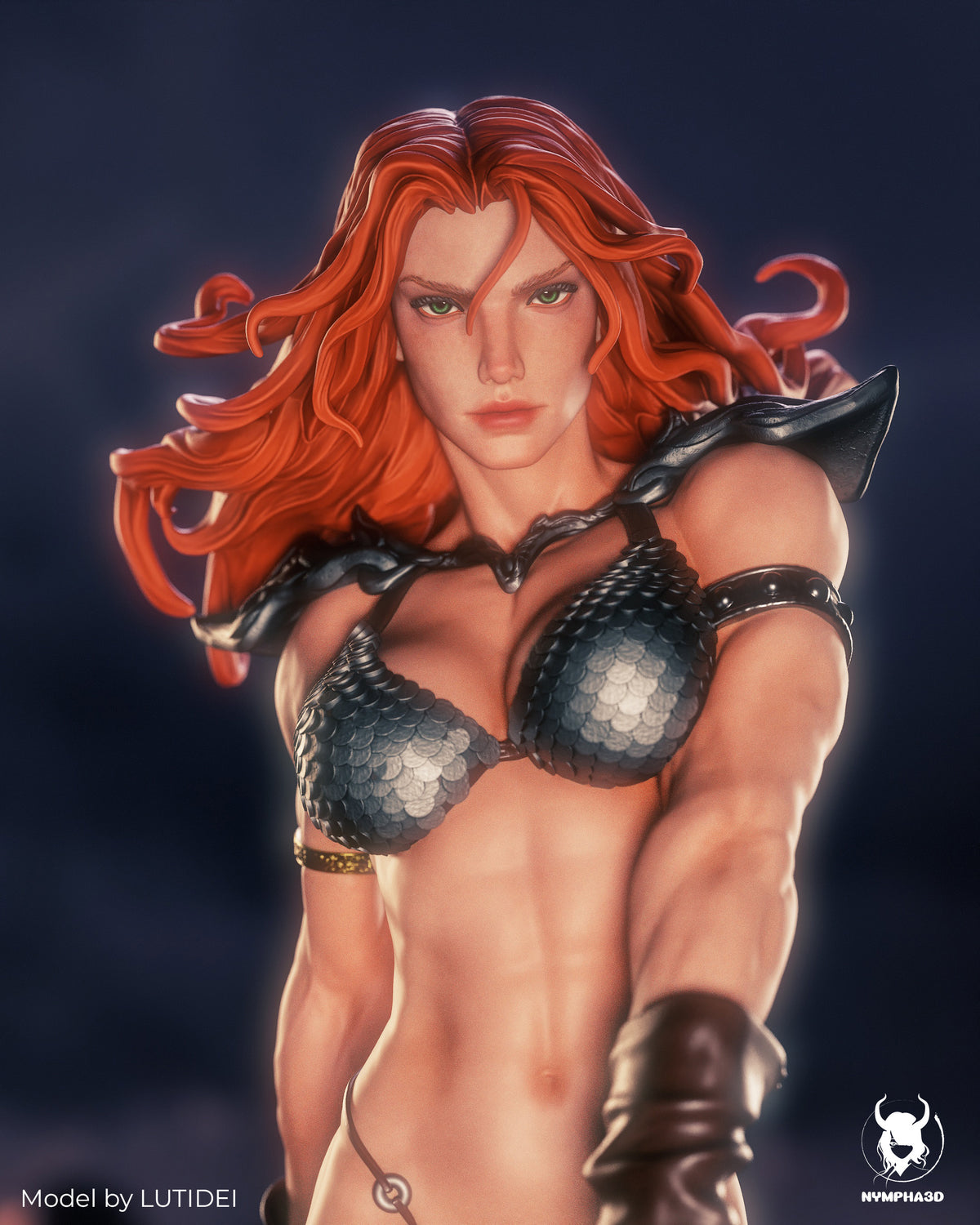 Red Sonja Statue 3D-Printed Kit