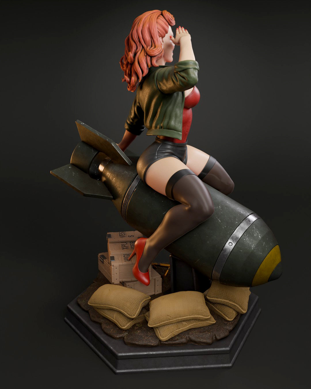 Air Force Bombshell Statue 3D-Printed Kit