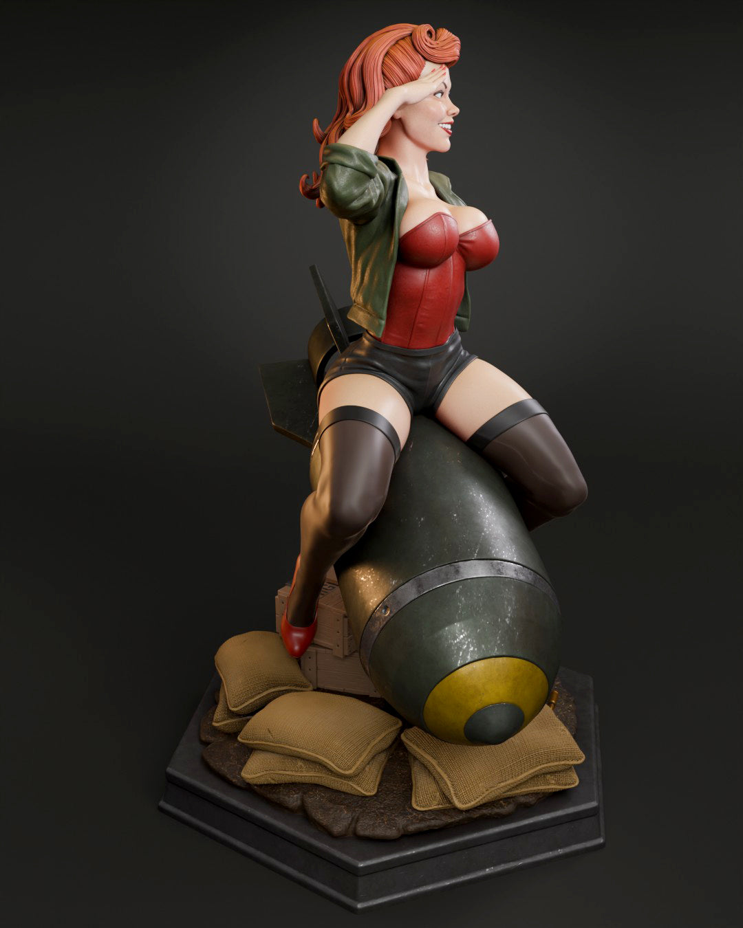 Air Force Bombshell Statue 3D-Printed Kit