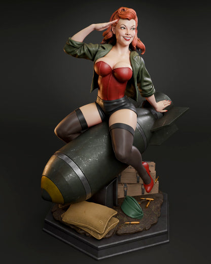 Air Force Bombshell Statue 3D-Printed Kit