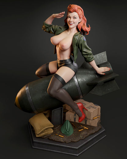 Air Force Bombshell Statue 3D-Printed Kit