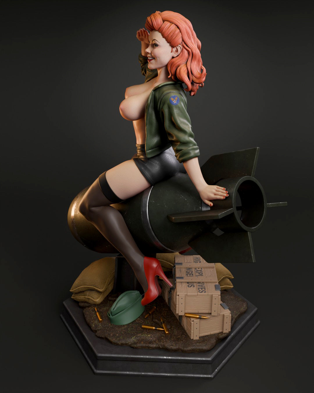 Air Force Bombshell Statue 3D-Printed Kit