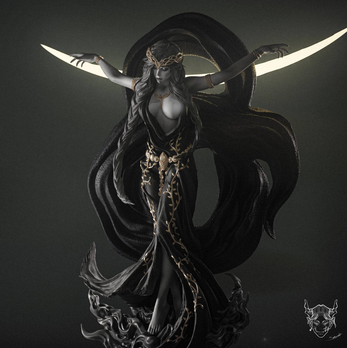 Queen Marika Statue 3D-Printed Kit