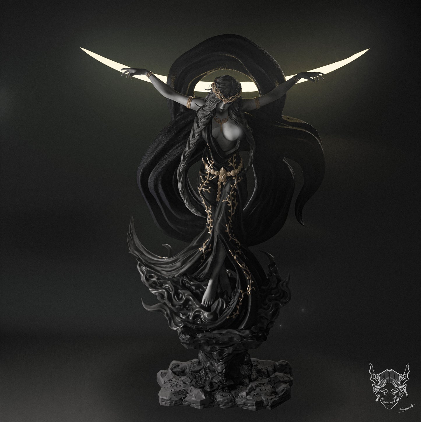 Queen Marika Statue 3D-Printed Kit