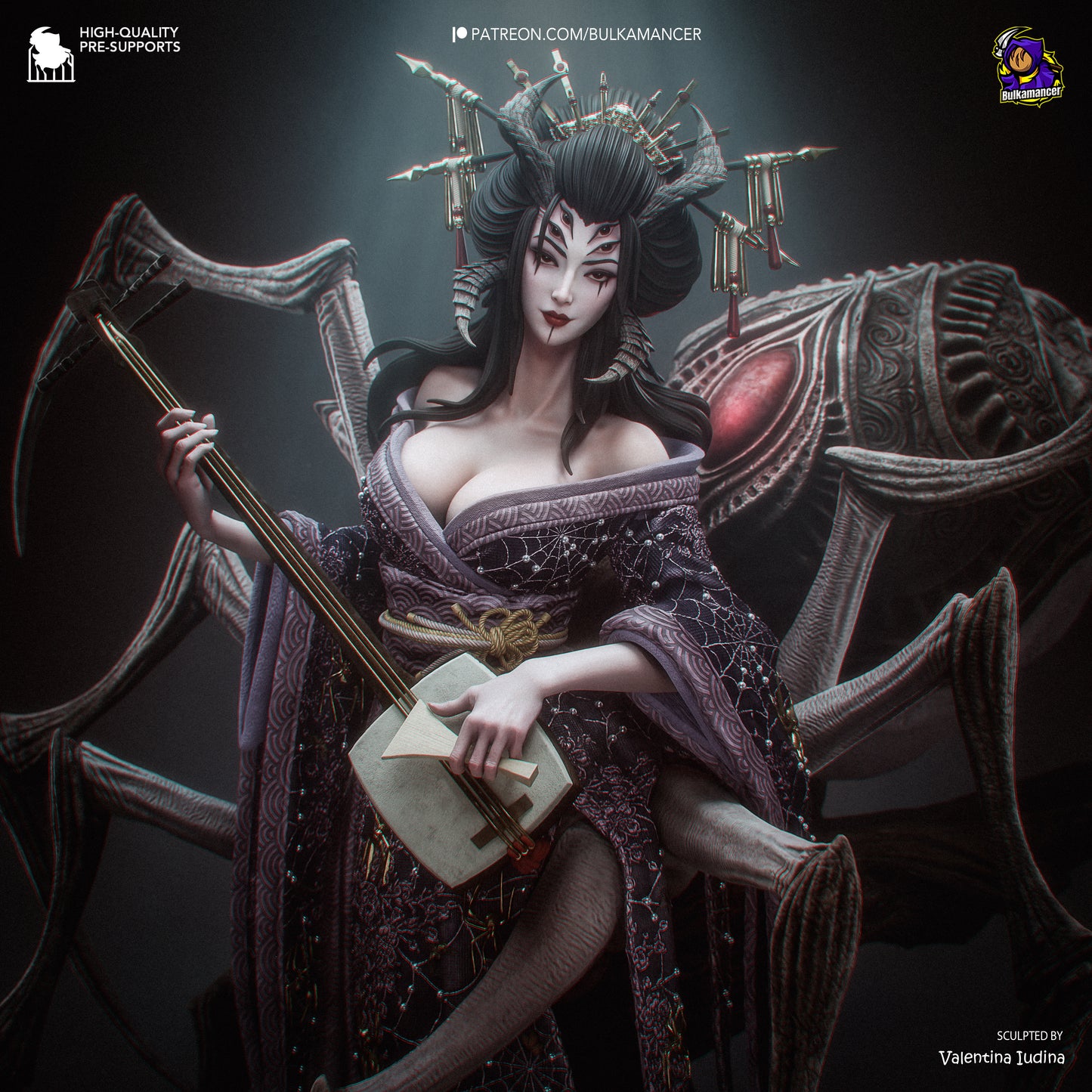 Jorogumo Statue 3D-Printed Kit