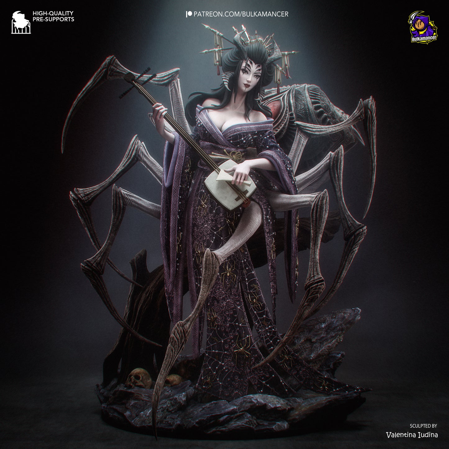 Jorogumo Statue 3D-Printed Kit