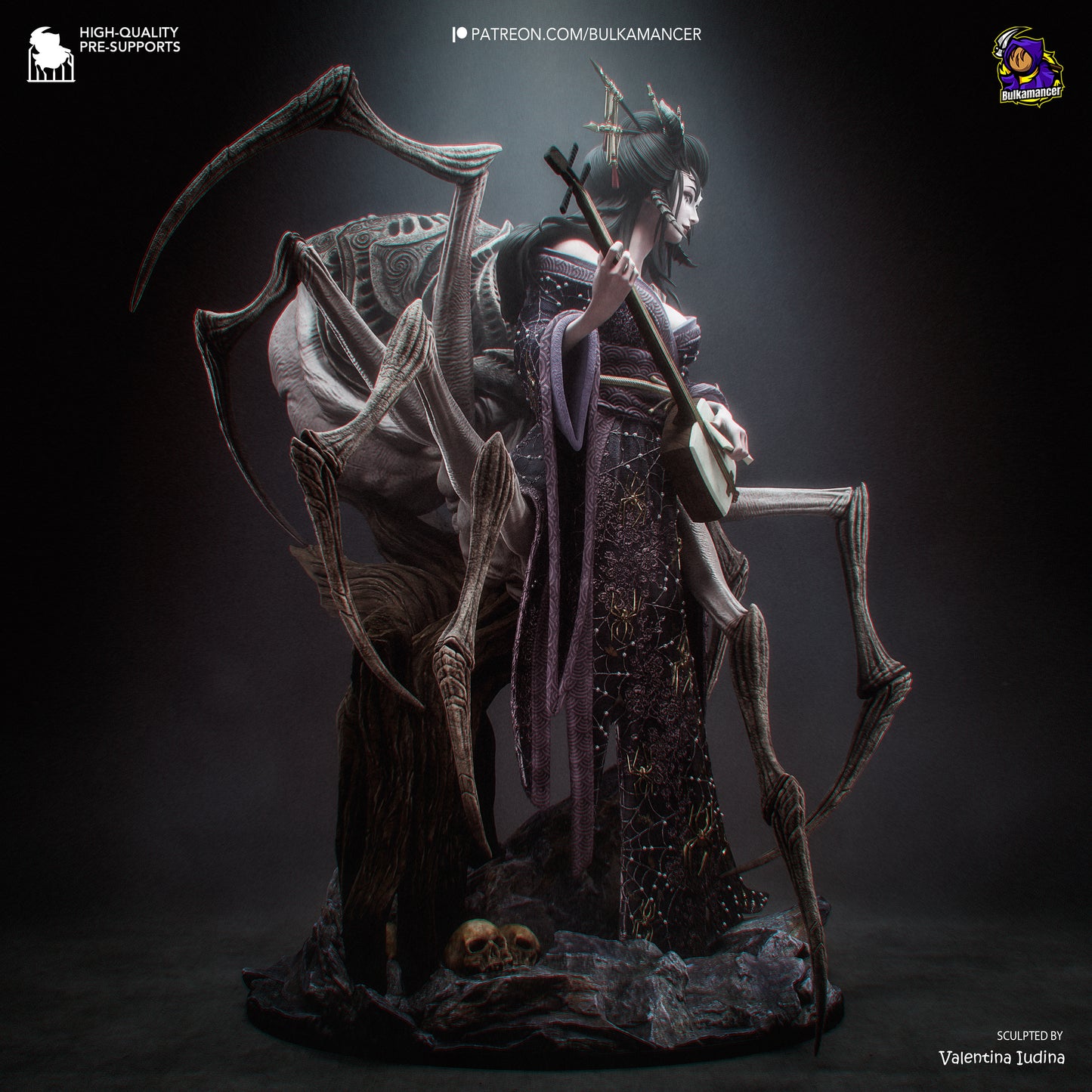 Jorogumo Statue 3D-Printed Kit