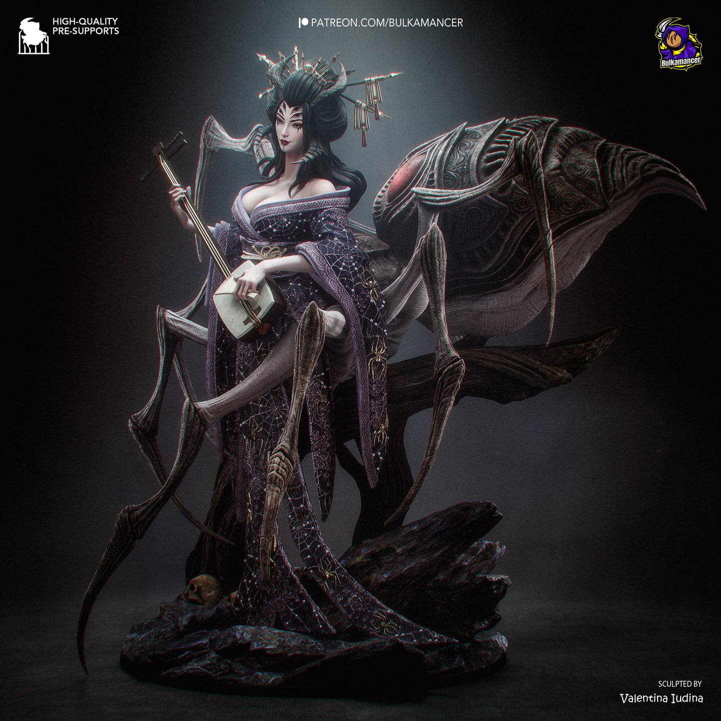 Jorogumo Statue 3D-Printed Kit