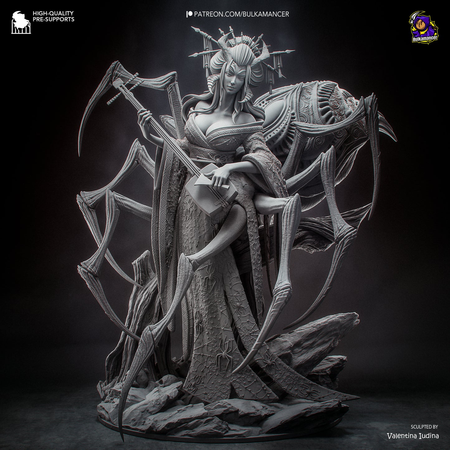 Jorogumo Statue 3D-Printed Kit