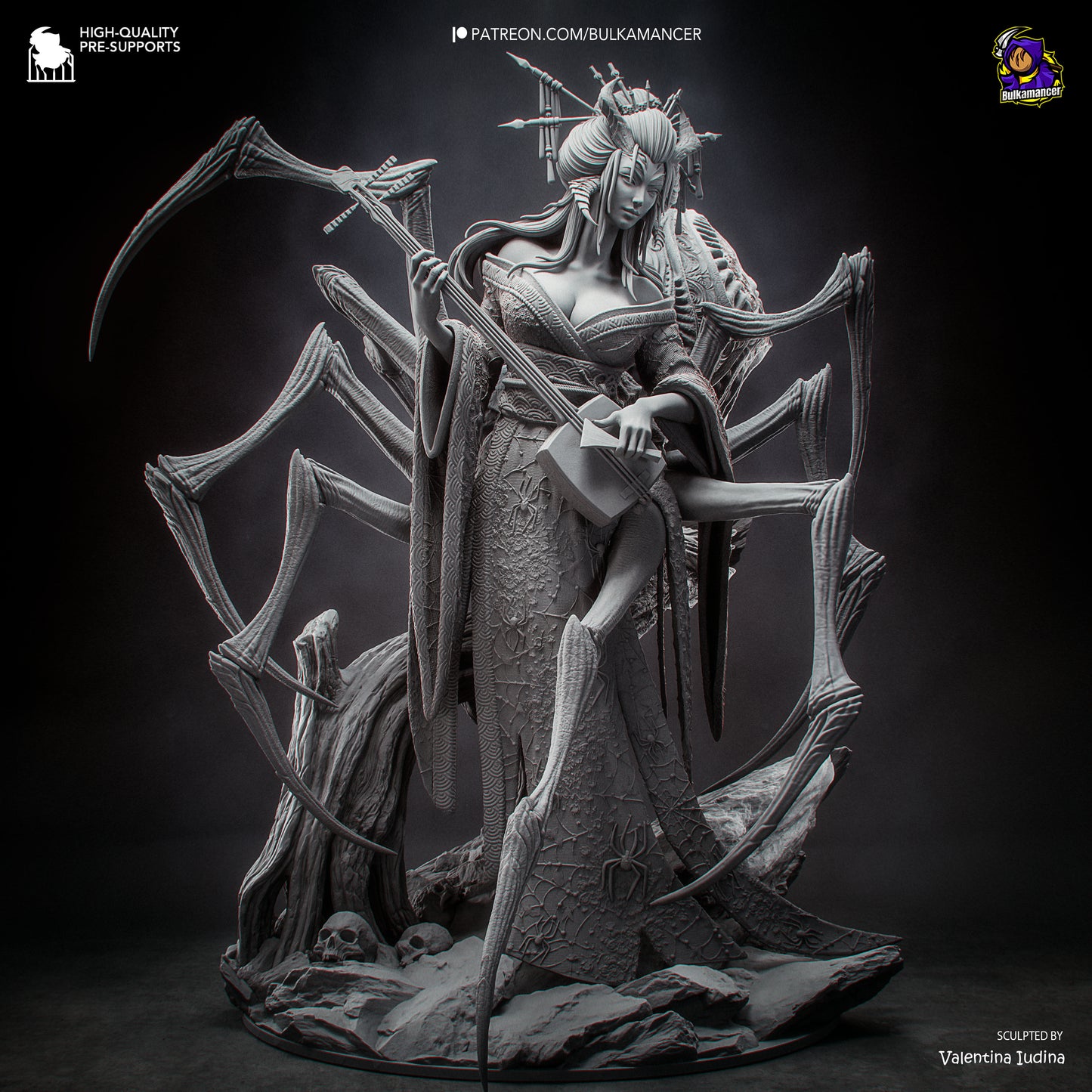 Jorogumo Statue 3D-Printed Kit