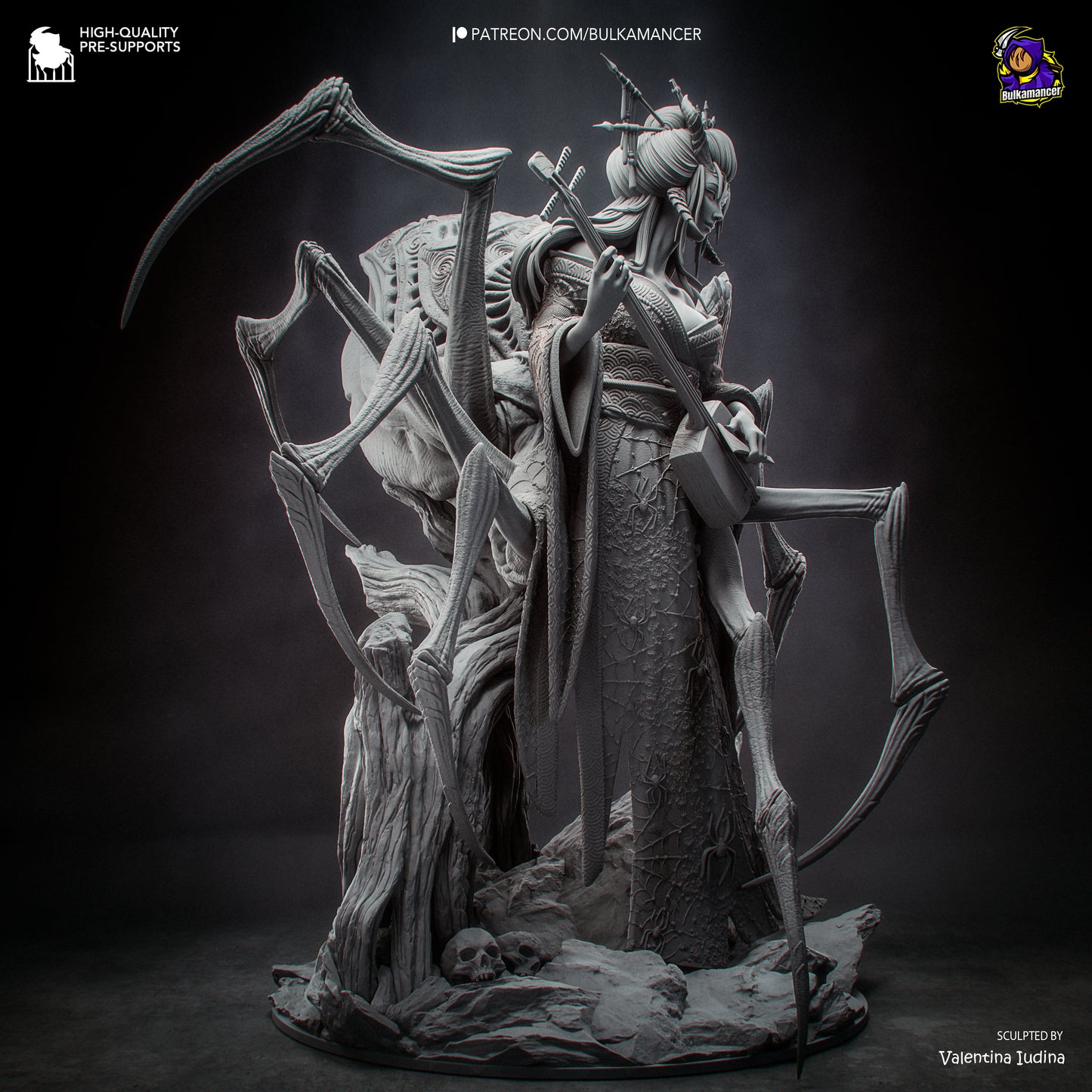 Jorogumo Statue 3D-Printed Kit