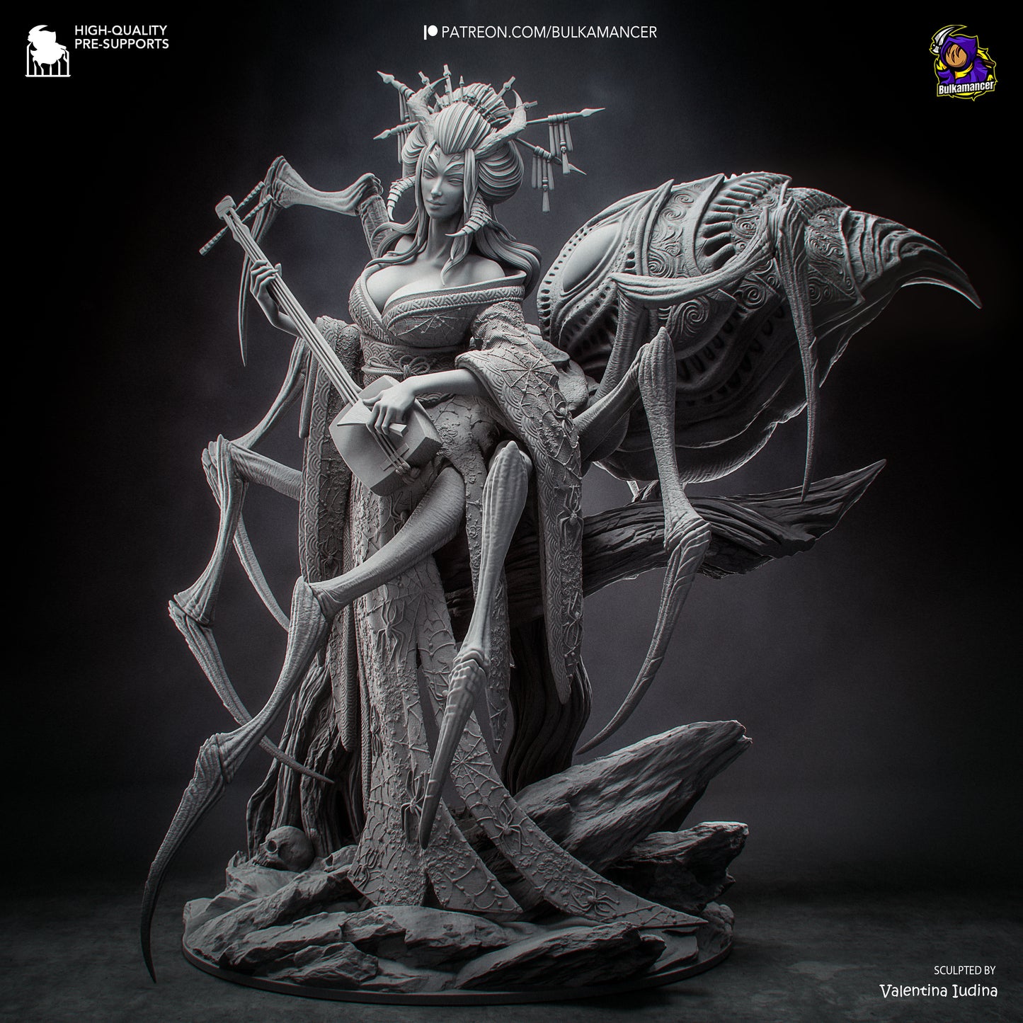 Jorogumo Statue 3D-Printed Kit