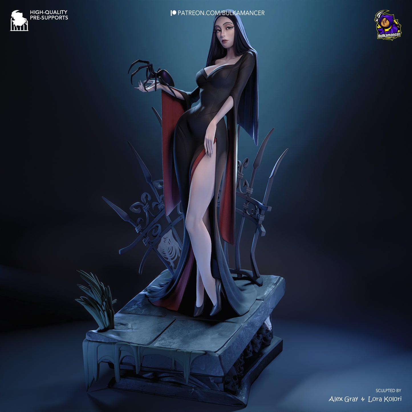 Gothic Duo (Morticia & Wednesday) Statue