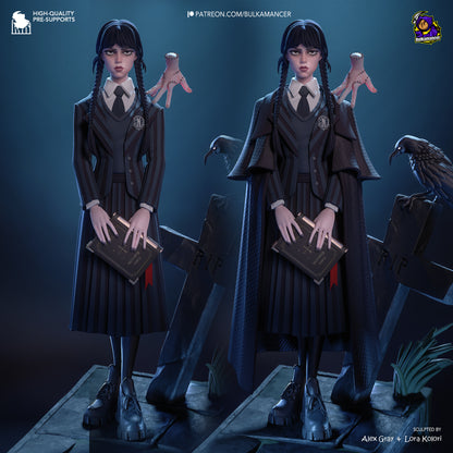 Gothic Duo (Morticia & Wednesday) Statue