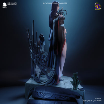 Gothic Duo (Morticia & Wednesday) Statue