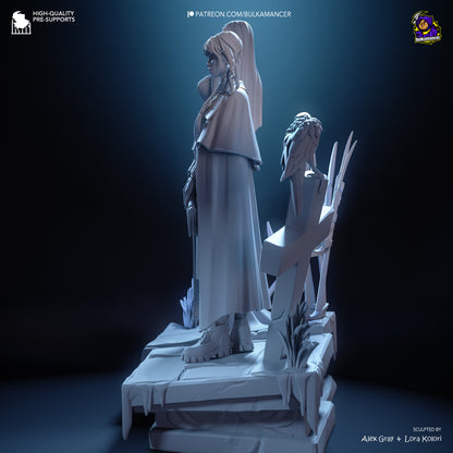 Gothic Duo (Morticia & Wednesday) Statue