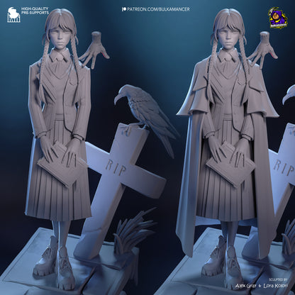 Gothic Duo (Morticia & Wednesday) Statue